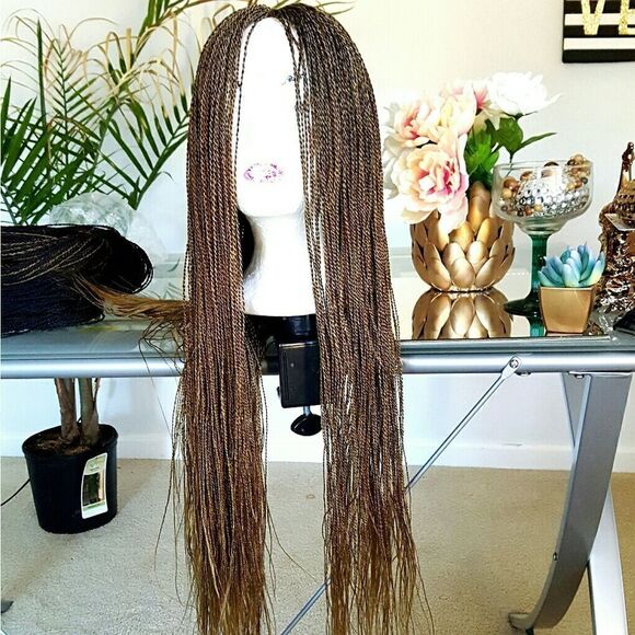 Braided wig with lace part main image 8